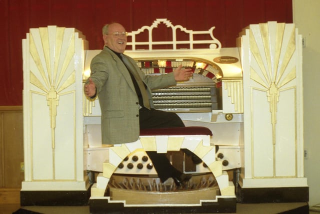 Albert Humphrey, chairman of Sunderland Theatre Organ Preservation Society, with the Compton theatre organ which was saved from the old Odeon theatre in this year.