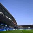 Amex Stadium, which will host Brighton and Hove Albion versus Newcastle United. (Photo by GLYN KIRK/POOL/AFP via Getty Images)