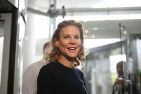 Newcastle United part owner and director Amanda Staveley. (Photo by Oli SCARFF / AFP) (Photo by OLI SCARFF/AFP via Getty Images)