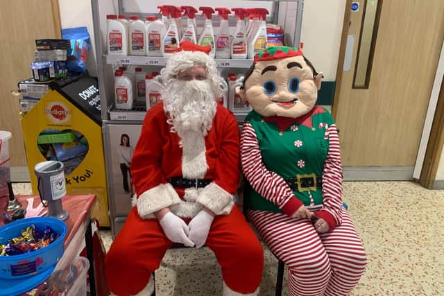 Darren Murphy and wife Cheryl have been fundraising for years as Santa and an elf. Picture: Darren Murphy.