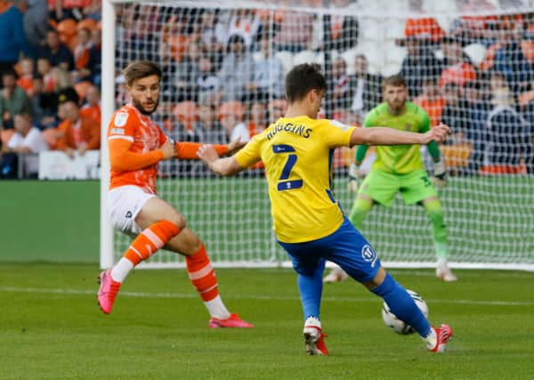 Niall Huggins during his Sunderland debut against Blackpool.