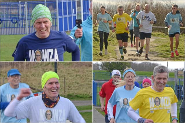 Carl and some of his support runners on various stages of the run