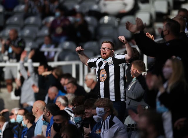 Newcastle United fans show their support against Sheffield United last month.