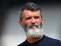 LONDON, ENGLAND - AUGUST 07: TV pundit Roy Keane looks on prior to the Premier League match between West Ham United and Manchester City at London Stadium on August 07, 2022 in London, England. (Photo by Mike Hewitt/Getty Images)