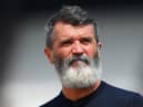 LONDON, ENGLAND - AUGUST 07: TV pundit Roy Keane looks on prior to the Premier League match between West Ham United and Manchester City at London Stadium on August 07, 2022 in London, England. (Photo by Mike Hewitt/Getty Images)