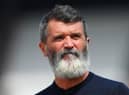 LONDON, ENGLAND - AUGUST 07: TV pundit Roy Keane looks on prior to the Premier League match between West Ham United and Manchester City at London Stadium on August 07, 2022 in London, England. (Photo by Mike Hewitt/Getty Images)