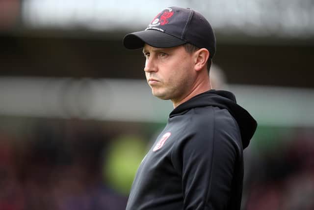 Ross Embleton looks on during the Sky Bet League Two match between Northampton Town and Leyton Orient at PTS Academy Stadium.