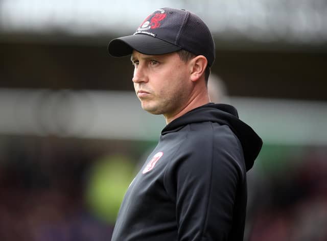 Ross Embleton looks on during the Sky Bet League Two match between Northampton Town and Leyton Orient at PTS Academy Stadium.