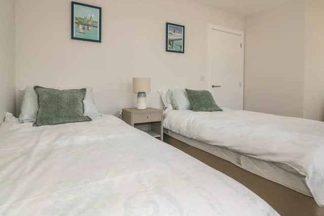 One of the two bedrooms at The Waves