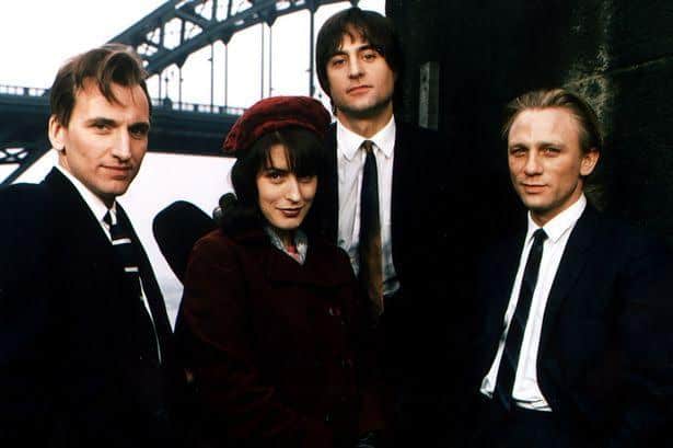 The cast from the original TV drama, from left: Christopher Eccleston, Gina McKee, Mark Strong and Daniel Craig.