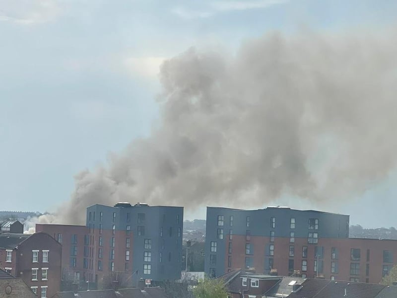 A fire has broken out in Goldsmith Avenue, Southsea in Portsmouth. Picture: Michael Brennan