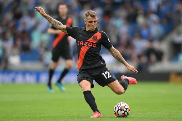 Everton's Lucas Digne could be on the move this window with Newcastle United and Chelsea interested (Photo by Mike Hewitt/Getty Images)