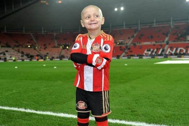 Bradley looking just the ticket in his Sunderland kit.