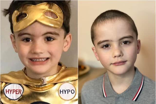 Seven-year-old Reed Maguire has shaved his hair after he has raised over £1000 to help those with diabetes during lockdown.
