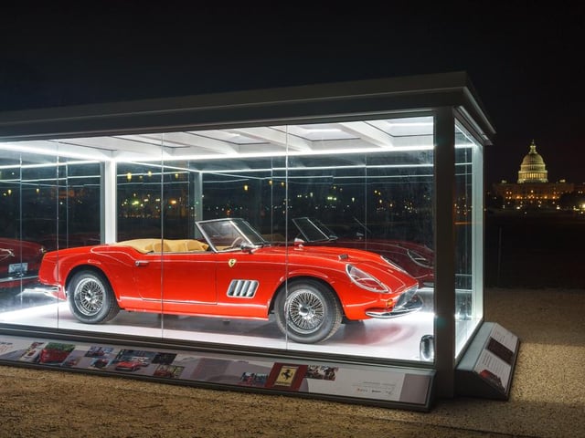 A fitting plate for the 1961 Ferrari 250 GT California owned by the father of neurotic Cameron in 1986's Ferris Bueller's Day Off