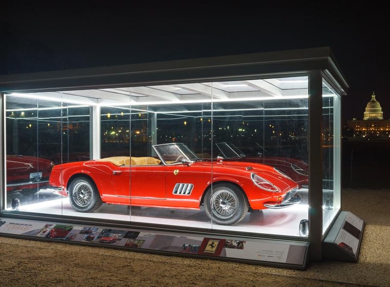 A fitting plate for the 1961 Ferrari 250 GT California owned by the father of neurotic Cameron in 1986's Ferris Bueller's Day Off