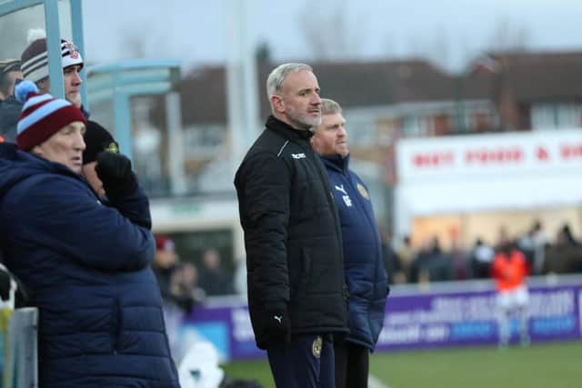 South Shields managers Graham Fenton and Lee Picton.