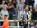 Newcastle United's Jacob Murphy celebrates scoring the team's third goal.