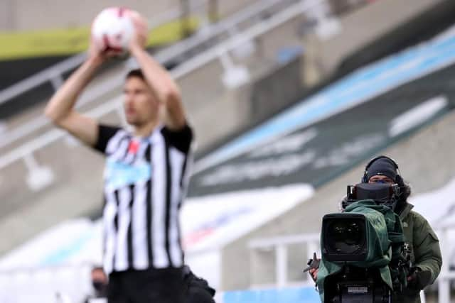 A TV camera at St James's Park.