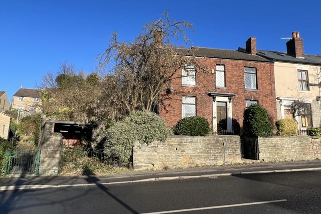 A double fronted end terrace house on Gleadless Road, Heeley, has a guide price of £110,000-£120,000. The brochure says: “Attractive double fronted three bed end terrace house in need of complete renovation occupying a large plot with single garage and ample room to extend.”