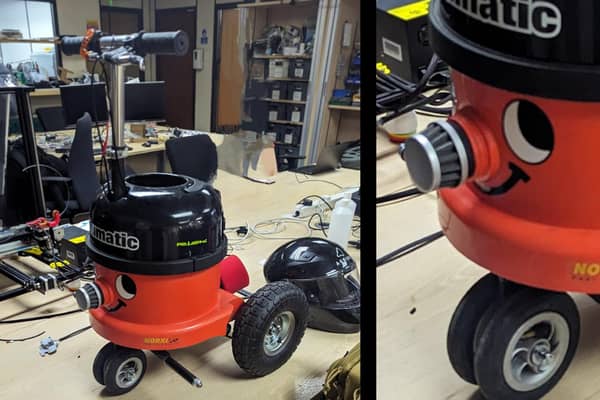 The Henry Hoover was turned into a motorbike.