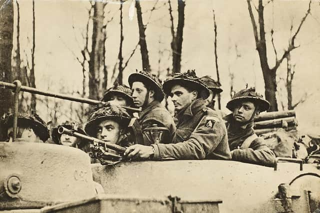 Ordinary Durham Light Infantry soldiers were among the first to enter Belsen at its liberation. Picture courtesy of Durham Records Office.