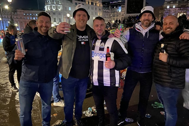 Newcastle United fans pictured in London ahead of the final, picture by Frank Reid.