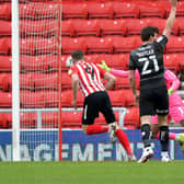 Charlie Wyke scores his hat-trick goal