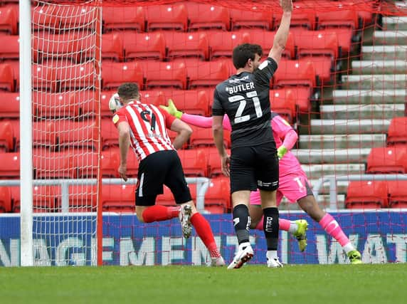 Charlie Wyke scores his hat-trick goal