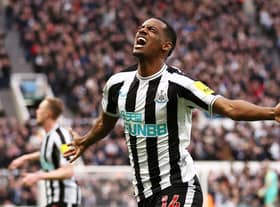 Newcastle United striker Alexander Isak celebrates his goal last weekend.