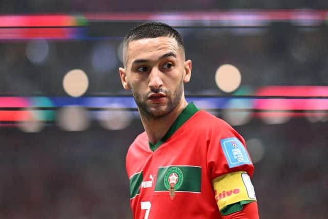 Hakim Ziyech starred for Morocco at the World Cup (Photo by KIRILL KUDRYAVTSEV/AFP via Getty Images)