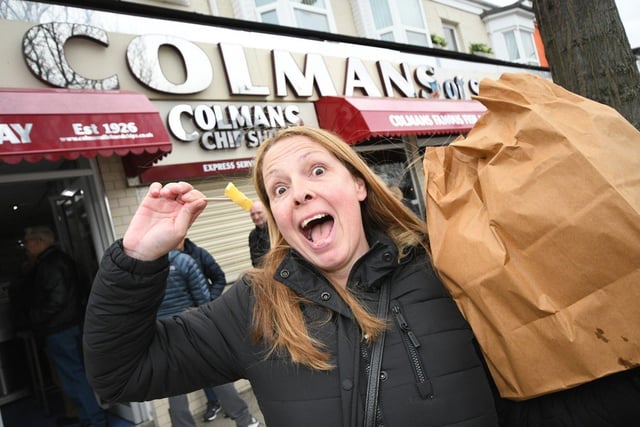 Jacqui Coxon from Gateshead travelled to South Shields for the famous Colmans fish and chips.