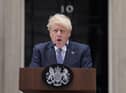 Prime Minister Boris Johnson reads a statement outside 10 Downing Street, London, formally resigning as Conservative Party leader after ministers and MPs made clear his position was untenable. He will remain as Prime Minister until a successor is in place. Picture date: Thursday July 7, 2022.
