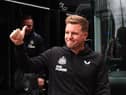 Newcastle United head coach Eddie Howe arrives at the Vitality Stadium.