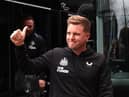 Newcastle United head coach Eddie Howe arrives at the Vitality Stadium.