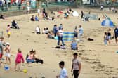 Crowds enjoying the weather on Bank Holiday Monday at Seaburn beach.
