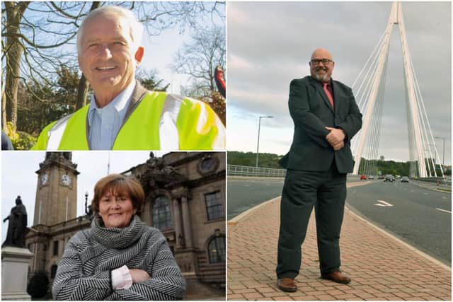 Coun Glen Sanderson,  Leader of Northumberland County Council , Coun Tracey Dixon, Leader of South Tyneside Council  and Coun Graeme Miller,  Leader of Sunderland City Council