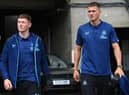 Newcastle United players Elliot Anderson and Sven Botman.