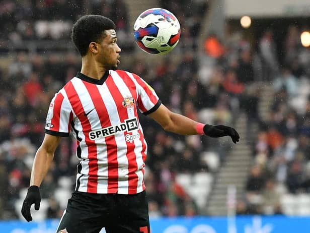 Amad Diallo playing for Sunderland.