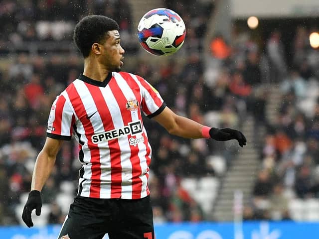 Amad Diallo playing for Sunderland.