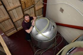 Owner Chris Donovan at South Shields microbrewery One More Than Two Brew.