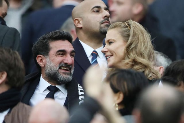 Chairman of Newcastle United, Yasir Al-Rumayyan and Amanda Staveley, Part-Owner of Newcastle United. (Photo by Ian MacNicol/Getty Images)