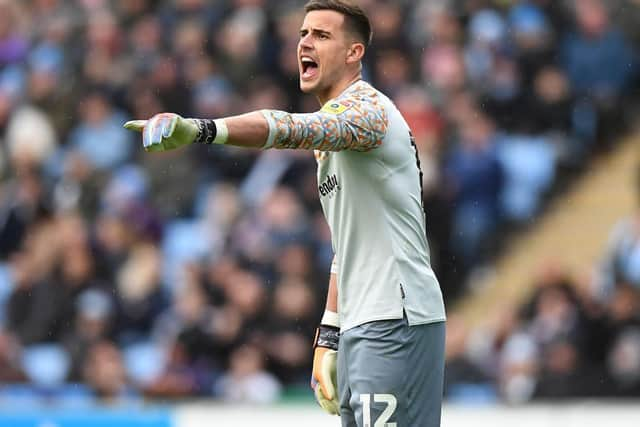 Karl Darlow of Hull City during the Sky Bet Championship match between Coventry City and Hull City at The Coventry Building Society Arena on March 11, 2023 in Coventry, England. (Photo by Tony Marshall/Getty Images)