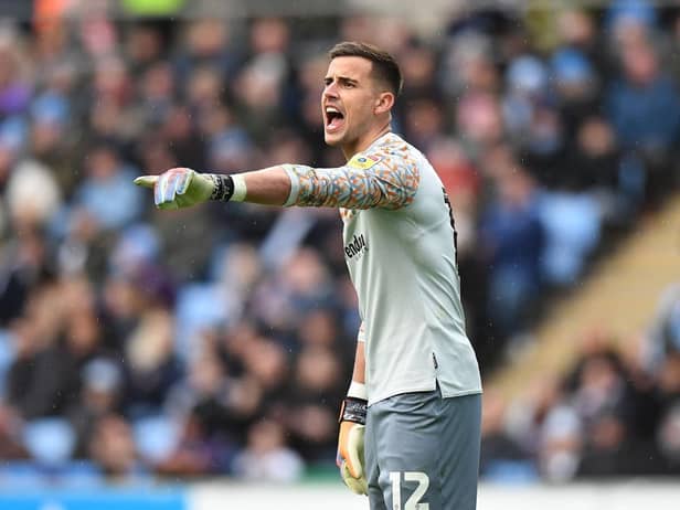 Karl Darlow of Hull City during the Sky Bet Championship match between Coventry City and Hull City at The Coventry Building Society Arena on March 11, 2023 in Coventry, England. (Photo by Tony Marshall/Getty Images)