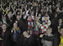 Sunderland fans in action.