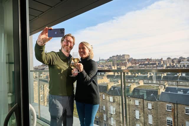 The Resident hotel offers a fantastic view of Edinburgh Castle.