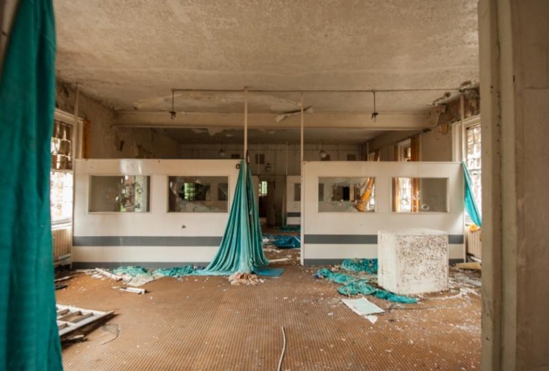 Wards could be seen in the hospital buildings were patients were once cared for.