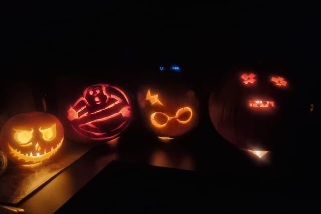 We've spotted Ghostbusters and Harry Potter designs in this pumpkin line-up. Celebrating National Pumpkin Day and Halloween with Zane Laight.