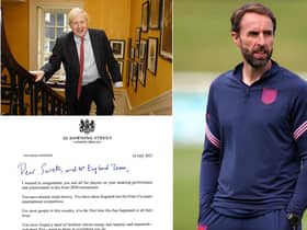 Prime Minister Boris Johnson has written to the England football team ahead of their clash with Italy in Sunday's Euros final.