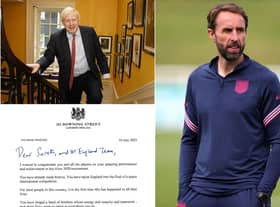 Prime Minister Boris Johnson has written to the England football team ahead of their clash with Italy in Sunday's Euros final.